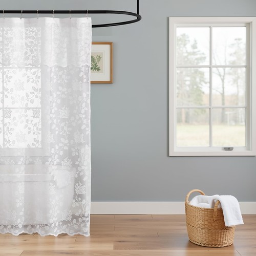 Stall white lace shower - lace,