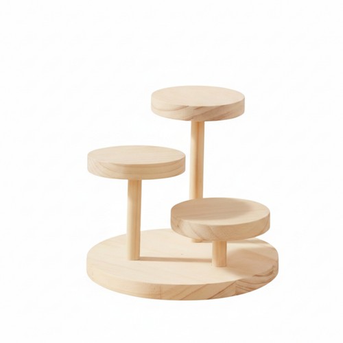 Wood disc display - disc, rack