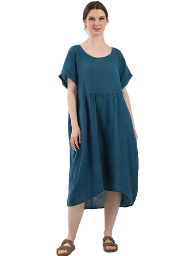 Italian linen lagenlook dress - italian,