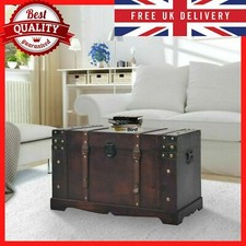 Vintage wooden treasure chest - wooden,