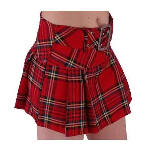 Womens tartan checkered belted - checkered,