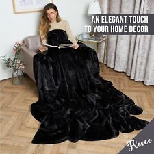 Soft Faux Fur Fleece Blanket