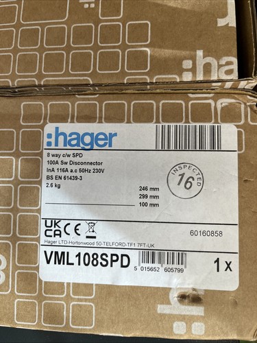 Hager 8way consumer - 8way,