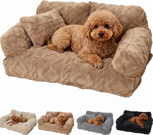 Plush calming pet sofa bed - calming,