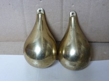 good pair old solid brass wall