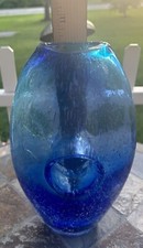 Blue & turquoise hand blown
