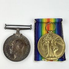 Genuine WW1 Medal Pair War &