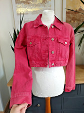ZARA Hot Pink Denim Jacket New