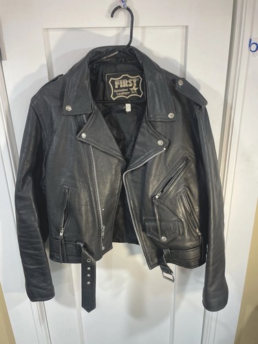 Vtg first genuine leather - genuine,