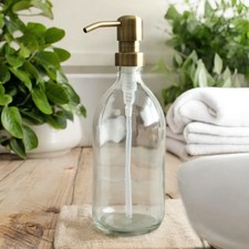 Clear Glass Soap Dispenser