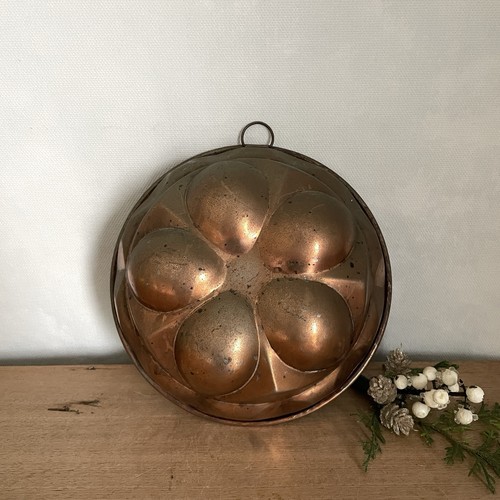 Antique copper jelly mold - antique,