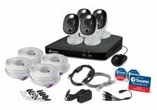 Swann DVR 5680 4 8 Channel PRO-4KWLB Spotlight Heat PIR Siren 4K Camera CCTV Kit