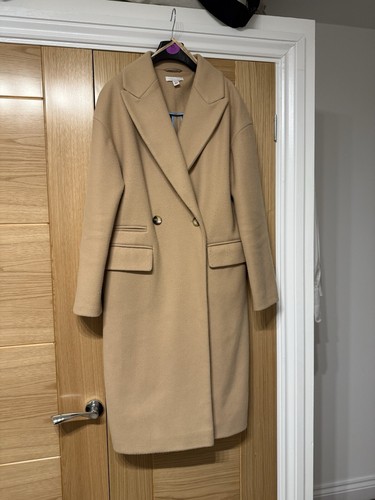 Beige camel oversized trench - oversized,
