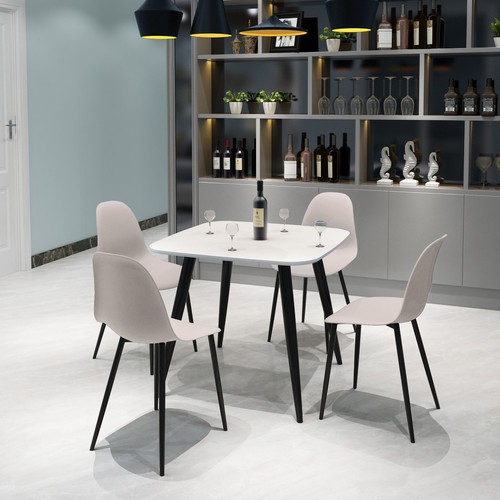 Aspen white square table - white,