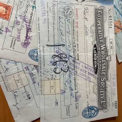 Old cheques 1930 enfield - old, 1930,s