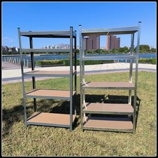 5 Tier Boltless Industrial Racking Unit Garage Shelving Adjustable Height Store