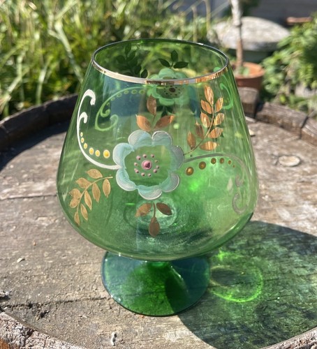 Vintage bohemian green - green, glass