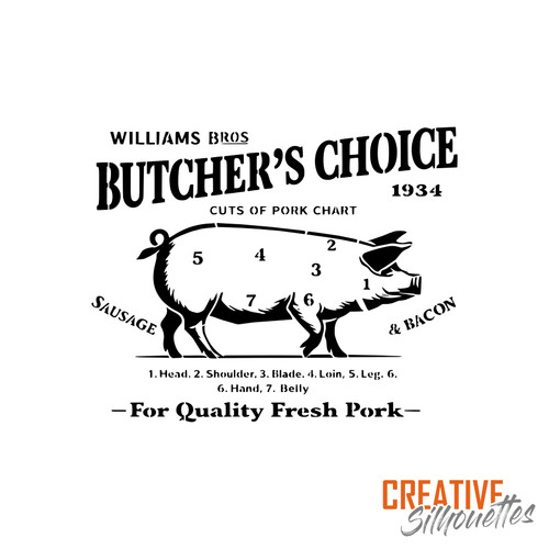 Butchers choice stencil - choice,