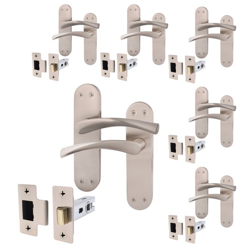 Satin internal door handles - handles, on