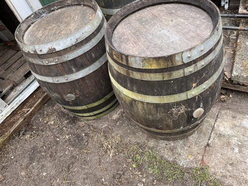 Rare solid oak wine barrels - wine,