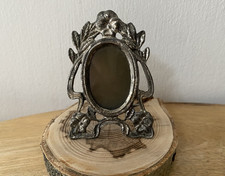 Vintage Miniature Pewter Picture Photo Frame Made in Taiwan