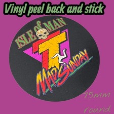  Isle of Man TT Mad Sunday Vinyl Sticker  Retro Biker Decal jug can petrol tank