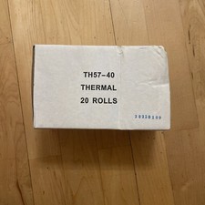 57mm x 40mm Thermal Credit Card Machine / PDQ Till Rolls (Box of 20 Rolls),