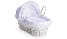 Clair de Lune White Dimple Moses Basket
