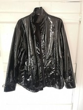 4th Reckless Black PVC Shiny Jacket Size 10