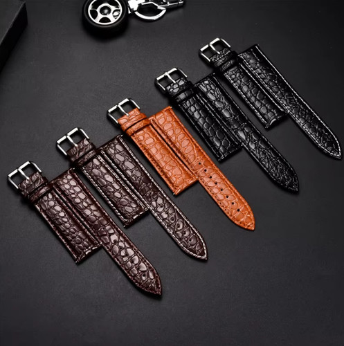 Crocodile leather strap - crocodile,
