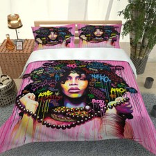 Girls With Lots Of Hair Bands 3D Quilt Duvet Doona Cover Set Pillow case Print
