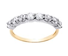 9ct Gold on Silver 1.50ct Simulated Diamond Eternity Ring size J to V