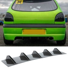 For Ford Fiesta RS MK4 MK5 Carbon Rear Bumper Spoiler Splitter Diffuser 10-Fin