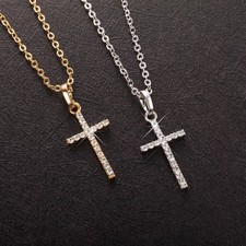 Simple cross and chain. Plain