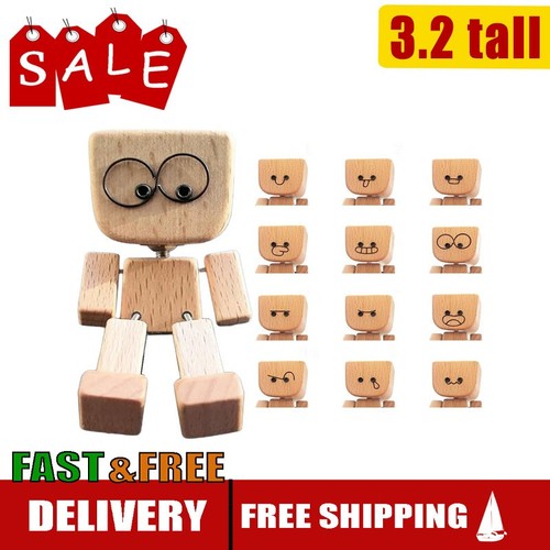 Wooden man shaking leg figure - man,