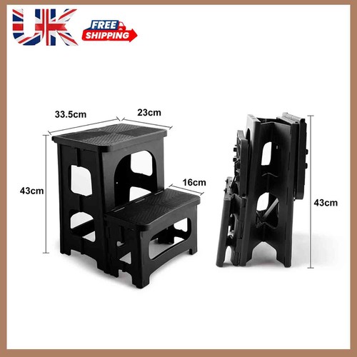 Foldable double step stool - foldable,