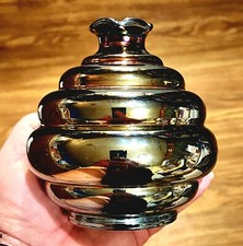 Carnival glass rolo vase - glass,