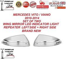 FOR MERCEDES VITO VIANO W639 2010-2014 SET OF 2 WING MIRROR LED INDICATOR LH+RH