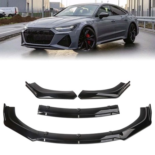 Gloss black front bumper - black,