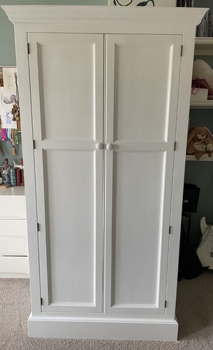 Large wardrobe solid pine - wardrobe,