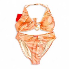 NWT Y2K Gideon Oberson by Gottex bikini swimsuit sz 10 tribal-style print