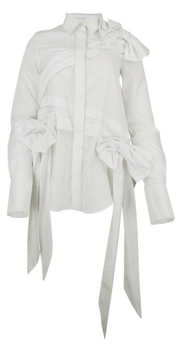 Viktor rolf drape bow shirt - &,