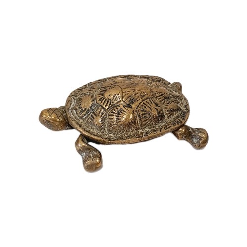 Vintage brass turtle trinket - vintage,