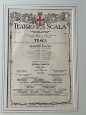 Teatro Alla Scala Milan Framed Opera House Poster 1989.