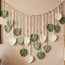 Boho Macrame Tapestry Leaf
