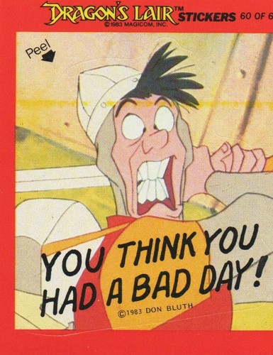 Dragons lair stickers rub - lair, /