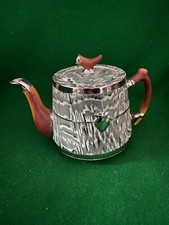 VINTAGE ARTHUR WOOD SILVER SHEILD  ~ TEAPOT (damage to lid)