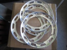 ALLOY 12 INCH  WHEEL TRIMS  CHECK SIZES  SLIGHT DISH  N.O.S