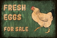 Fresh Eggs For Sale, Aged Look
