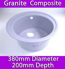 ORBIT CIRCULAR ROUND 380mm DIAMETER SINK GRANITE COMPOSITE SLIGHT DAMAGE 